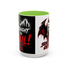 Load image into Gallery viewer, Epic Scaling Up Catches Mug โ Horror Bat Devil Skull Coffee Cup (11oz/15oz)