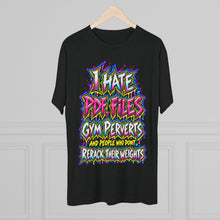 Load image into Gallery viewer, I Hate Pre-Exhausted Gym Perverts Funny Workout T-Shirt