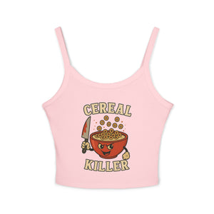 Funny Cereal Killer Women's Spaghetti Strap Tank Top - Casual & Quirky Tee