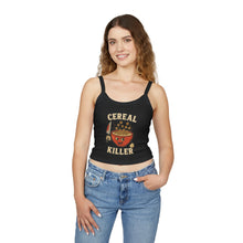 Load image into Gallery viewer, Funny Cereal Killer Women&#39;s Spaghetti Strap Tank Top - Casual &amp; Quirky Tee
