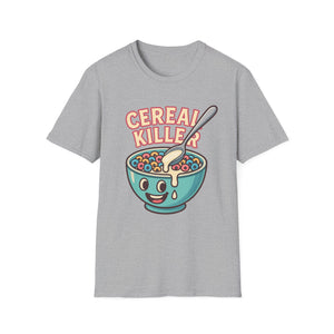 Cereal Killer Unisex Softstyle T-Shirt - Funny Graphic Tee for Breakfast Lovers