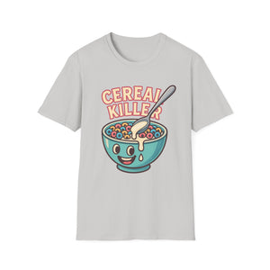 Cereal Killer Unisex Softstyle T-Shirt - Funny Graphic Tee for Breakfast Lovers