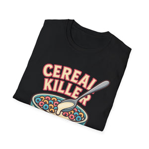 Cereal Killer Unisex Softstyle T-Shirt - Funny Graphic Tee for Breakfast Lovers