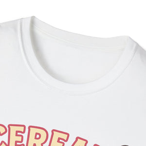Cereal Killer Unisex Softstyle T-Shirt - Funny Graphic Tee for Breakfast Lovers