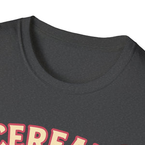 Cereal Killer Unisex Softstyle T-Shirt - Funny Graphic Tee for Breakfast Lovers