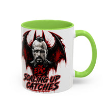 Load image into Gallery viewer, Epic Scaling Up Catches Mug – Horror Bat Devil Skull Coffee Cup (11oz/15oz)
