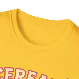 Cereal Killer Unisex Softstyle T-Shirt - Funny Graphic Tee for Breakfast Lovers