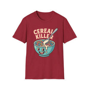 Cereal Killer Unisex Softstyle T-Shirt - Funny Graphic Tee for Breakfast Lovers