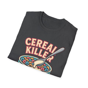 Cereal Killer Unisex Softstyle T-Shirt - Funny Graphic Tee for Breakfast Lovers