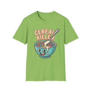 Cereal Killer Unisex Softstyle T-Shirt - Funny Graphic Tee for Breakfast Lovers