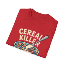 Load image into Gallery viewer, Cereal Killer Unisex Softstyle T-Shirt - Funny Graphic Tee for Breakfast Lovers
