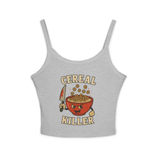 Load image into Gallery viewer, Funny Cereal Killer Women&#39;s Spaghetti Strap Tank Top - Casual &amp; Quirky Tee
