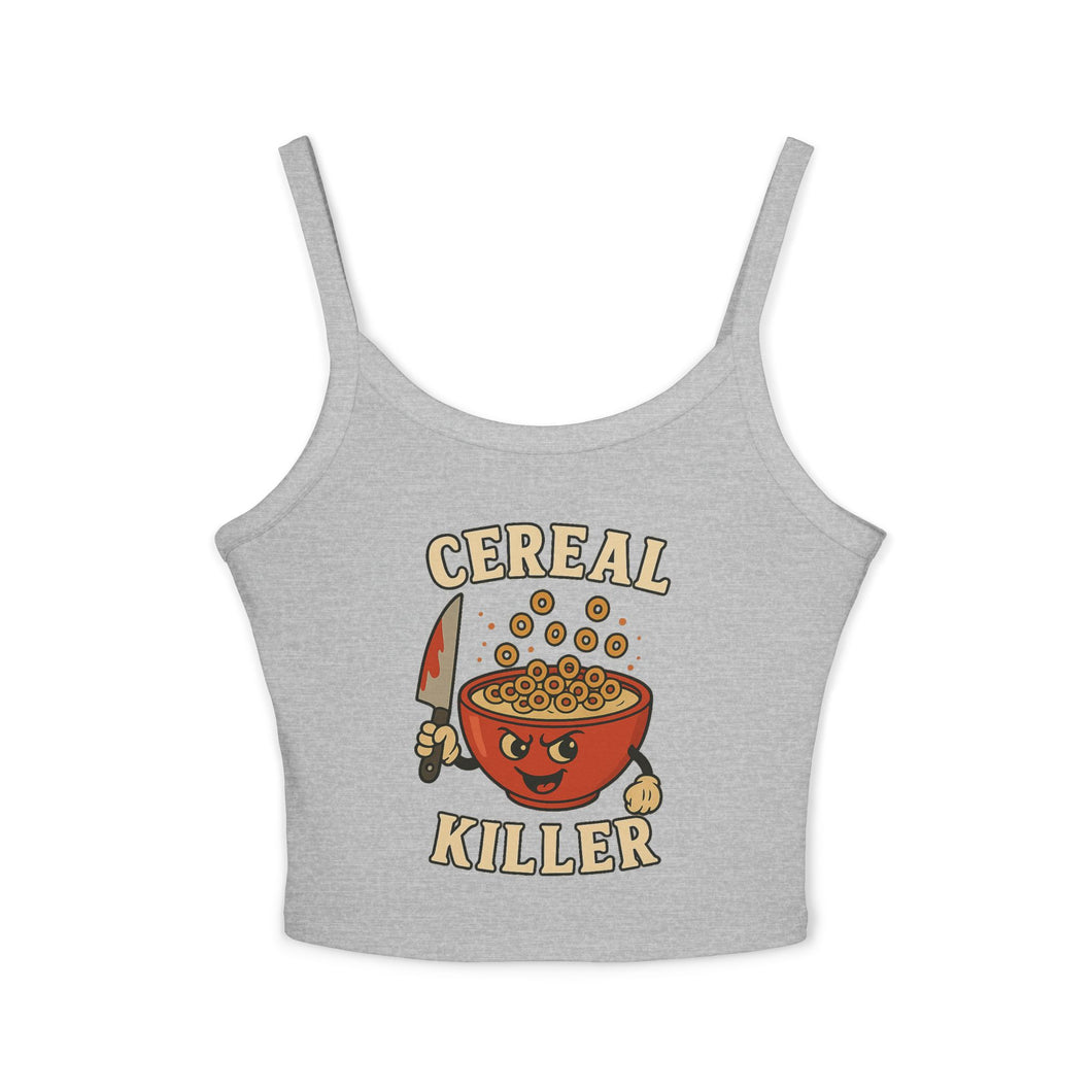 Funny Cereal Killer Women's Spaghetti Strap Tank Top - Casual & Quirky Tee